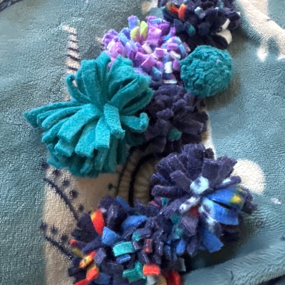 Small pet toy Pom poms